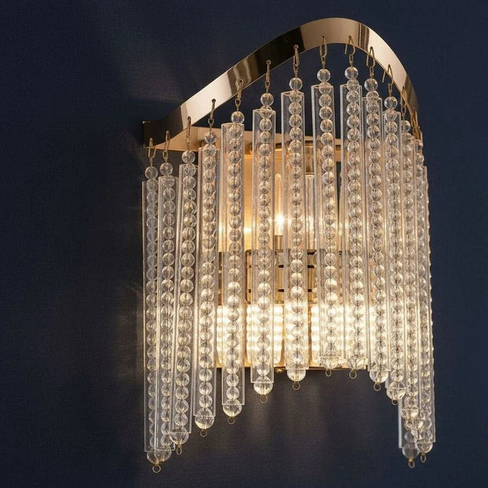 Zahra Crystal Wall Lamp Ð Crystal & Metal Ð Gold