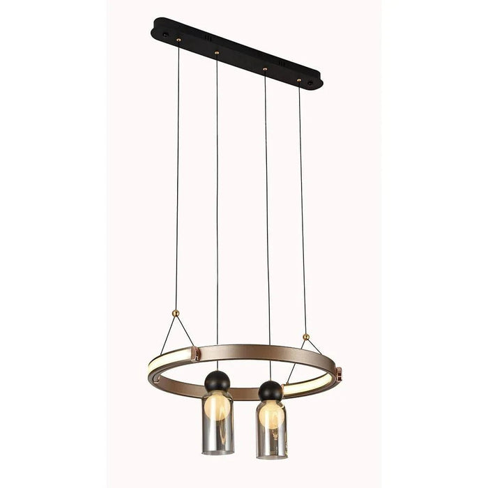 Stanza LED Pendant Chandelier _ Metal _ Antique Copper