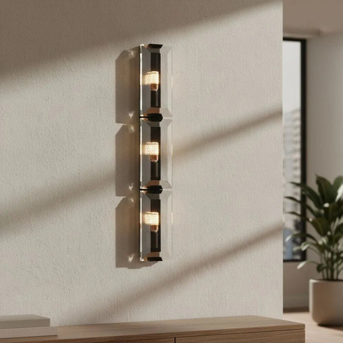 Oslo Wall Lamp Ð Glass & Metal Ð Smoke