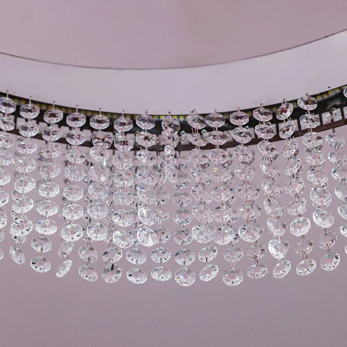 Misba LED Crystal Chandelier 3-Color Dimmable Light 80cm-Chrome