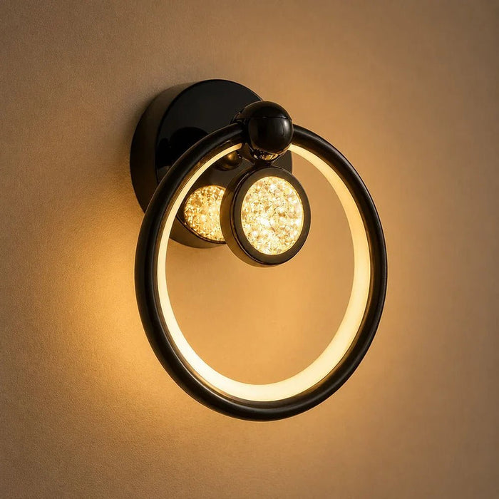 Cole LED Wall Lamp- Black Chrome