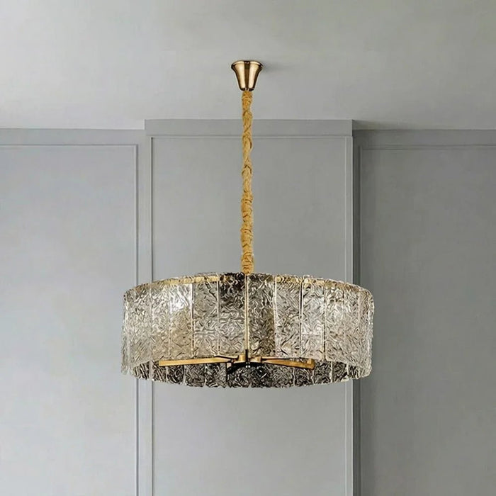 Spencer Chandelier Ð Glass & Metal Ð Copper Gold Ð 60 cm