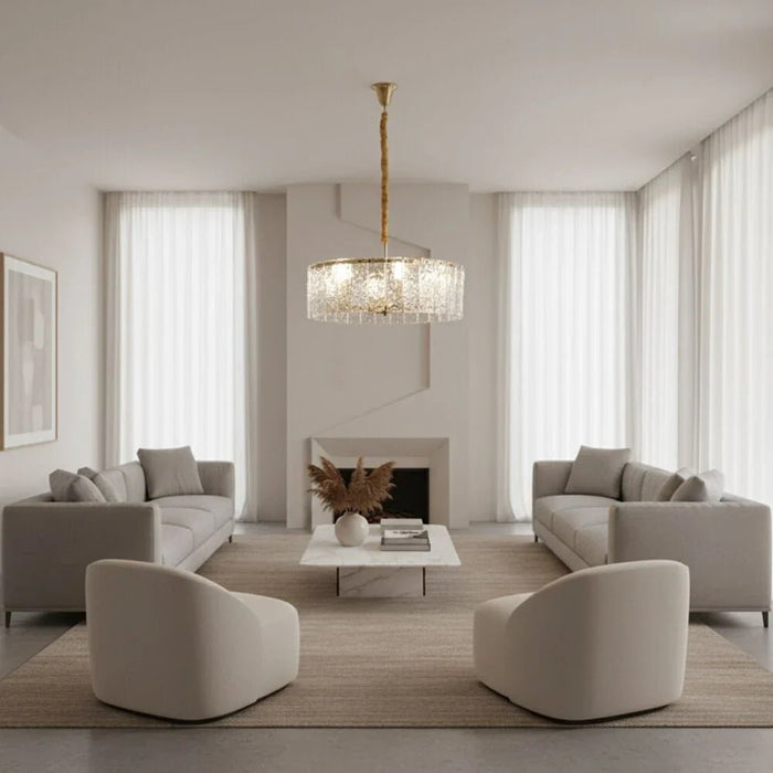 Spencer Chandelier Ð Glass & Metal Ð Copper Gold Ð 60 cm
