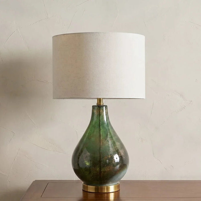 Verona Glass Table Lamp ML256240 D30x54cm Green E27