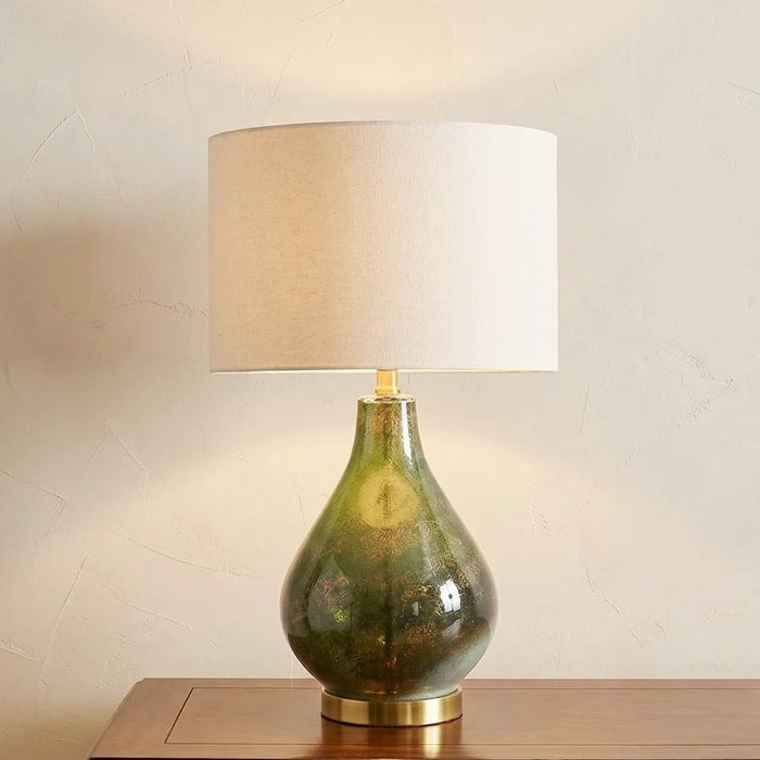 Verona Glass Table Lamp ML256240 D30x54cm Green E27