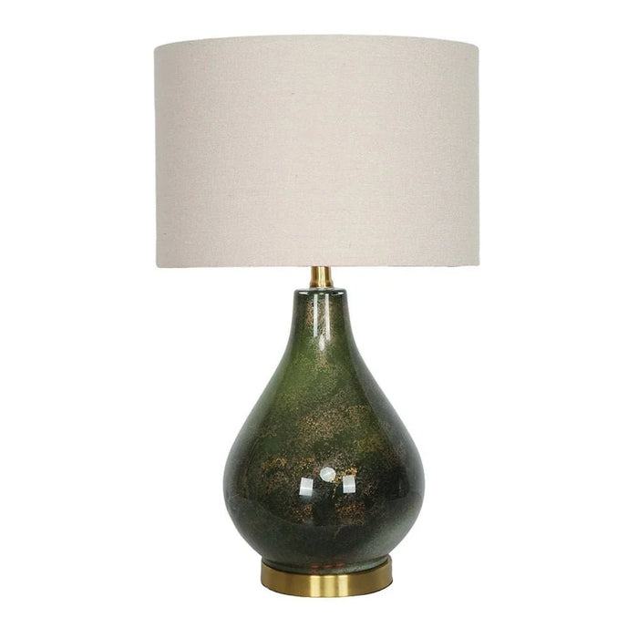 Verona Glass Table Lamp ML256240 D30x54cm Green E27