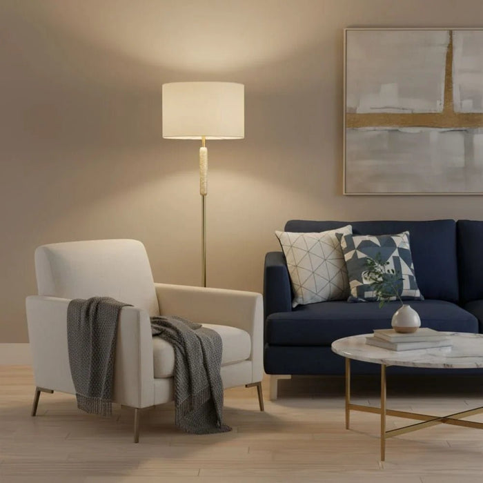 Nordica Travertine Floor Lamp-150Cm