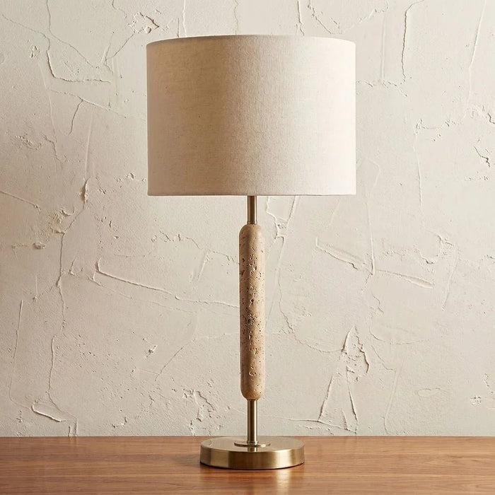 Nordica Travertine Table Lamp-60Cm
