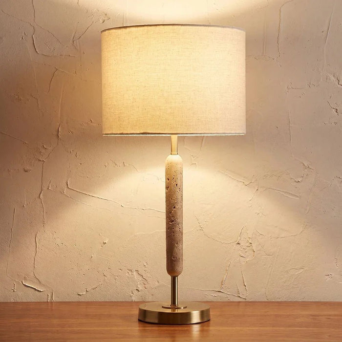 Nordica Travertine Table Lamp-60Cm