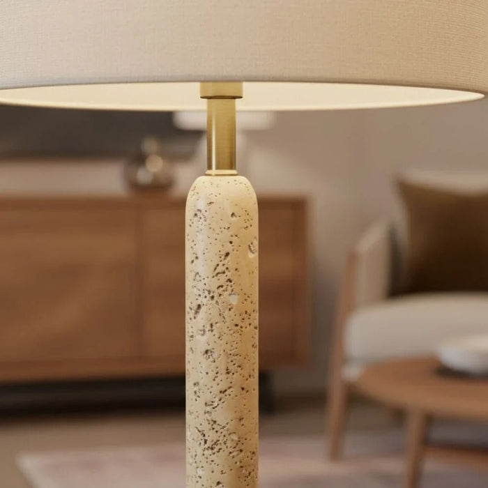 Nordica Travertine Table Lamp-60Cm
