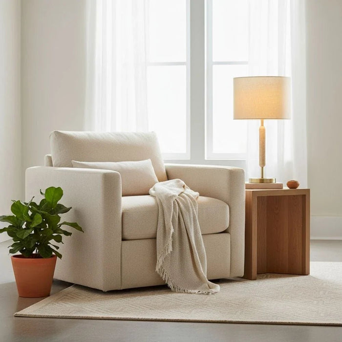 Nordica Travertine Table Lamp-60Cm