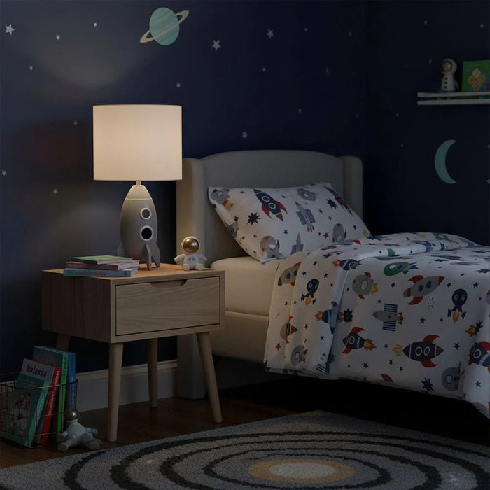 Space Resin Rocket Table Lamp - 40Cm