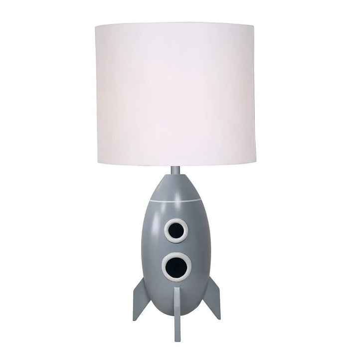 Space Resin Rocket Table Lamp - 40Cm