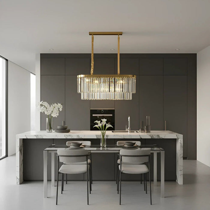 Aura 12-Light Crystal Chandelier Ð Crystal & Metal Ð Chrome Ð 80 cm