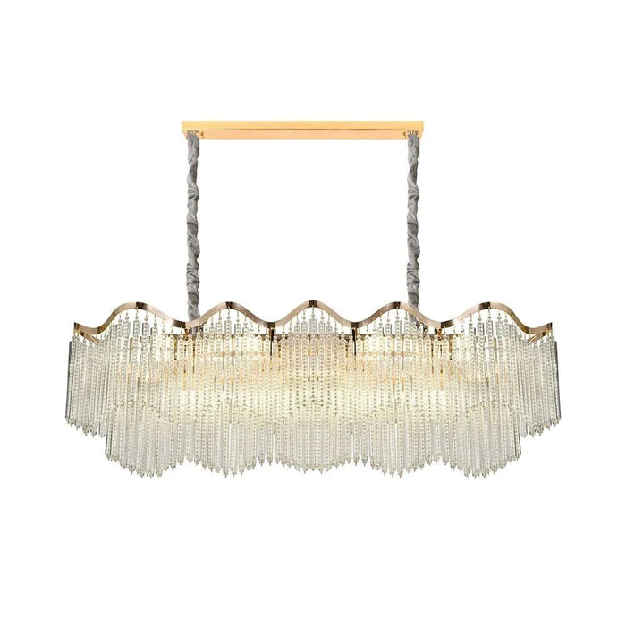 Zahra 12-Light Crystal Chandelier Ð Crystal & Metal Ð Gold Ð 100 cm