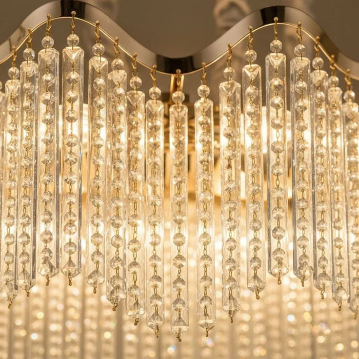 Zahra 12-Light Crystal Chandelier Ð Crystal & Metal Ð Gold Ð 100 cm