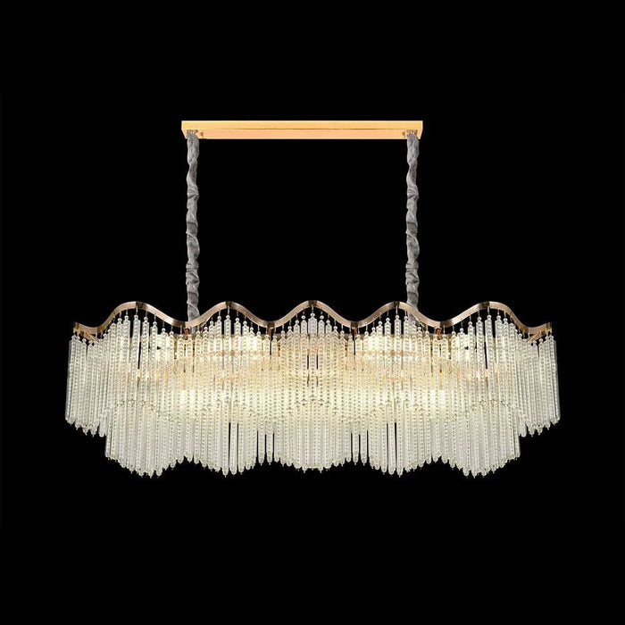 Zahra 12-Light Crystal Chandelier Ð Crystal & Metal Ð Gold Ð 100 cm