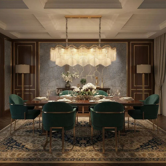 Zahra 12-Light Crystal Chandelier Ð Crystal & Metal Ð Gold Ð 100 cm