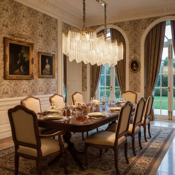 Zahra 12-Light Crystal Chandelier Ð Crystal & Metal Ð Gold Ð 100 cm