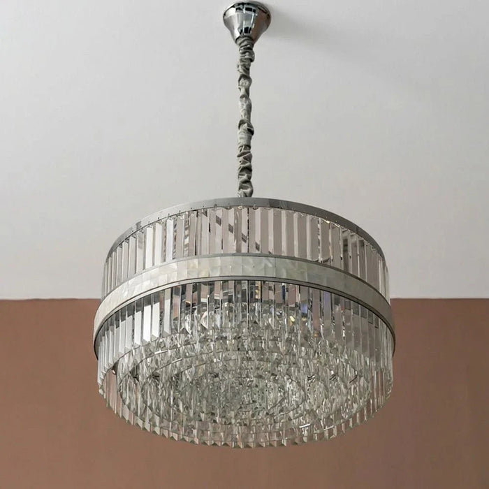 Mabel 10-Light Crystal Chandelier Ð Crystal & Metal Ð Chrome Ð 60 cm