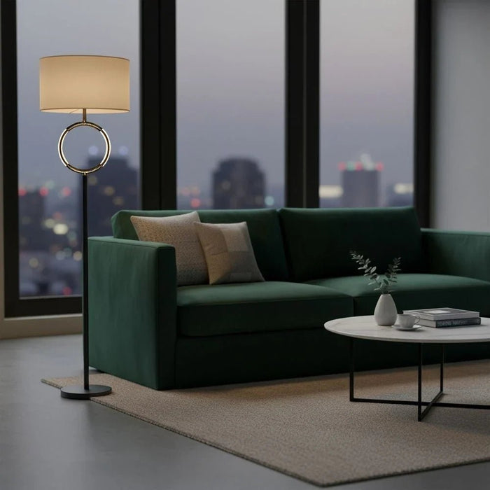 Fidel Metal Floor Lamps With Led Lights & E27 Bulb -150Cm