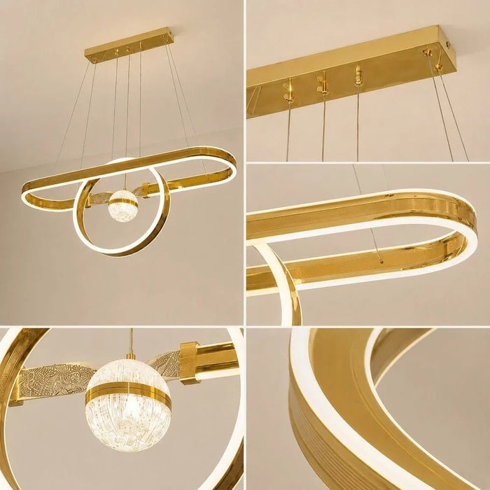 Eliza Led Modern Chandelier 3-Color Dimmable - 100cm