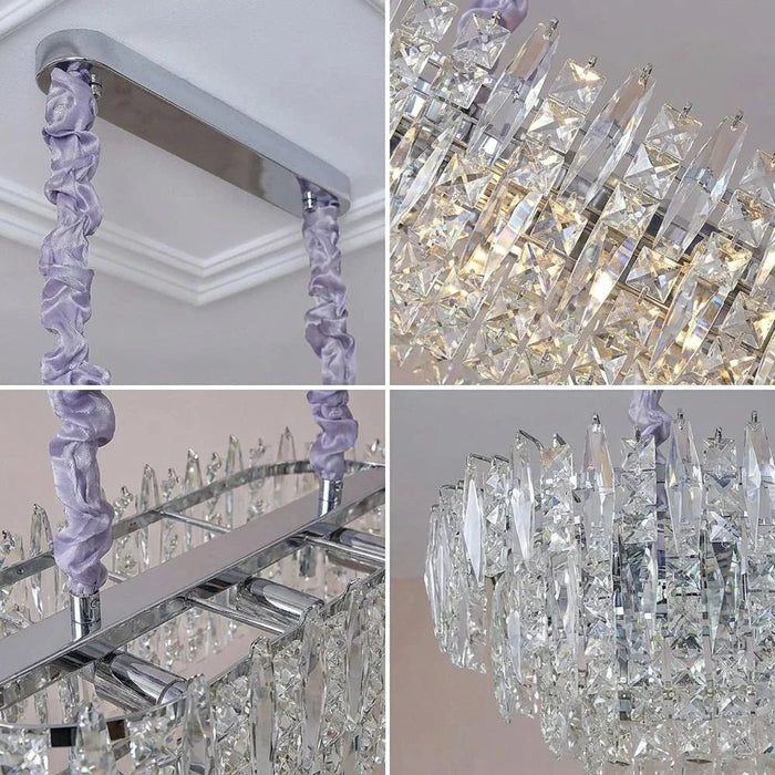 Amira 13-Light Crystal Chandelier - Chrome - 85 cm