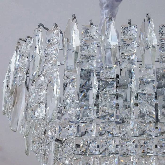 Amira 13-Light Crystal Chandelier - Chrome - 85 cm