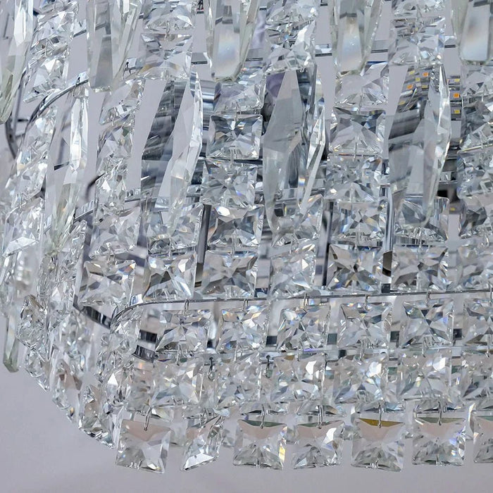 Amira 13-Light Crystal Chandelier - Chrome - 85 cm