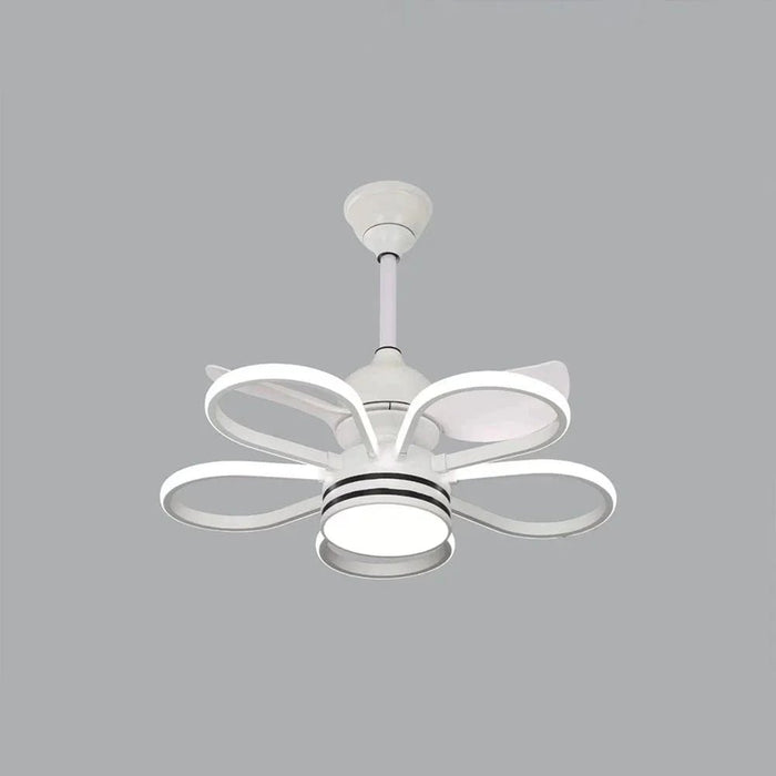 Dora LED Ceiling Fan with Remote Control - 3 Color Dimmable Light - White