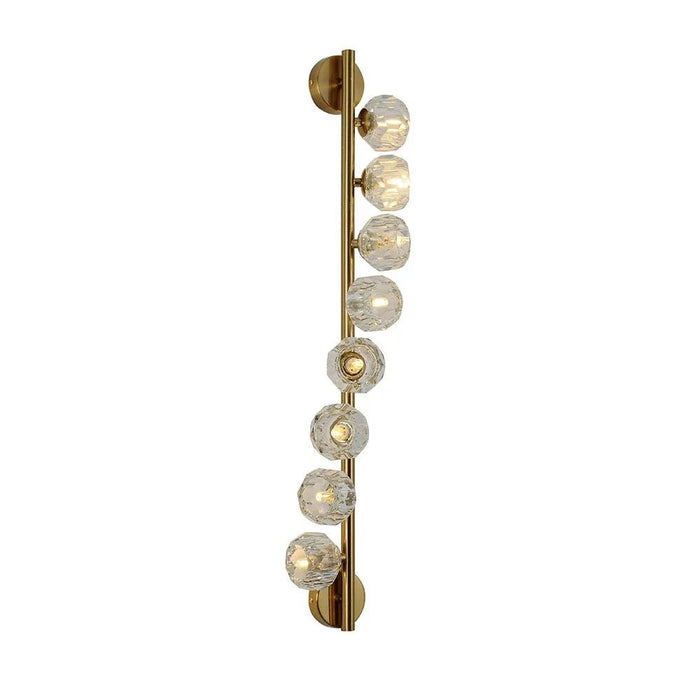 Delfina Wall Bracket-Metal+Crystal-Antique Brass-80x18xH120-With 2-Year Warranty
