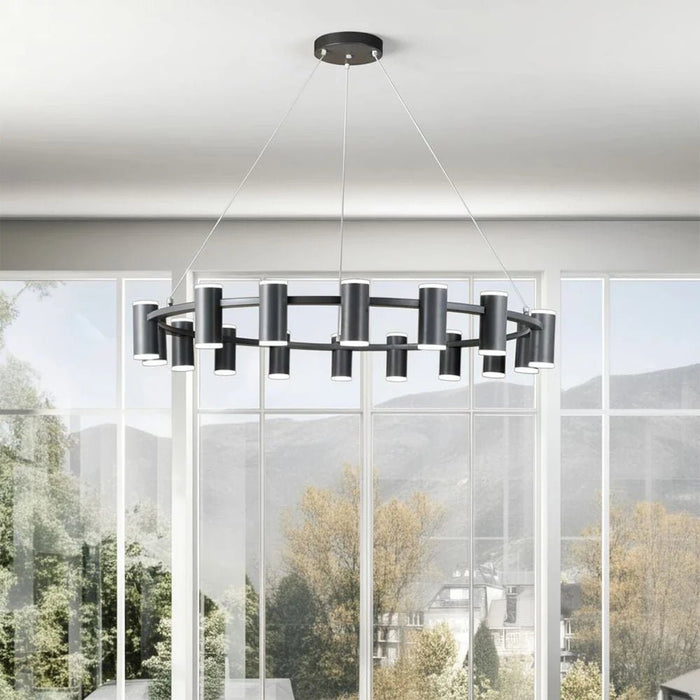 Luca LED Pendant Chandelier-Metal+Acrylic-L80xW80xH15-Grey-With 2-Year Warranty