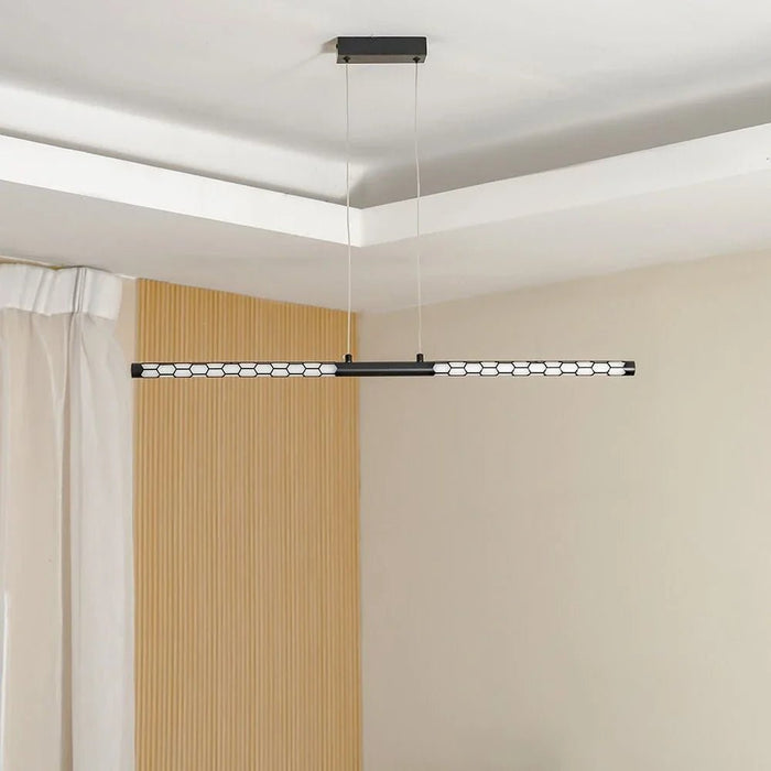 Rocco LED Linear Pendant Chandelier-Metal+Acrylic-L83xW54xH22-Black-With 2-Year Warranty