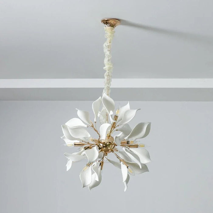 Cecilia Chandelier - Ceramic+Metal - D60 xH120x W60 - Golden