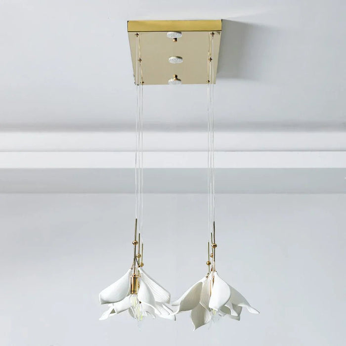 Cecilia LED Chandelier - Ceramic+Metal - Golden - D60xH120xW60