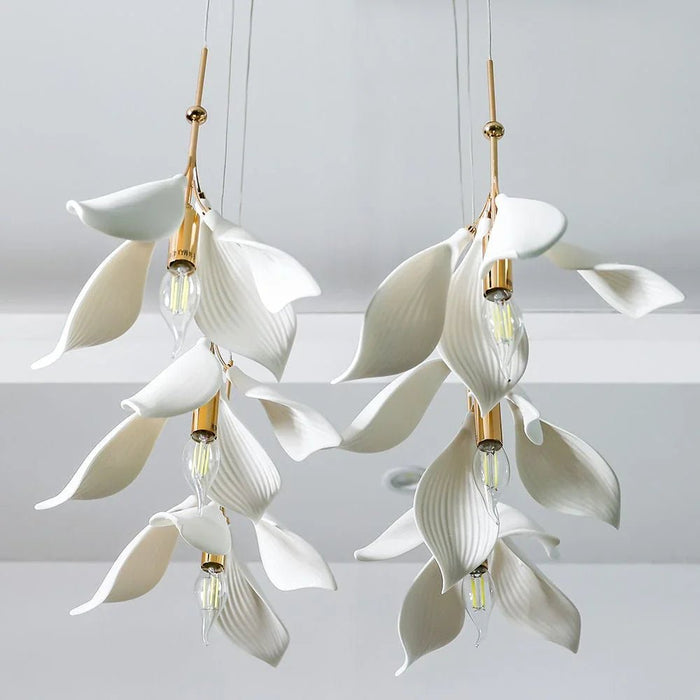 Cecilia LED Chandelier - Ceramic+Metal - Golden - D60xH120xW60