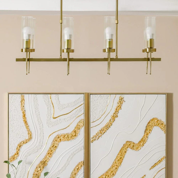 Viviana Chandelier - Metal Plated+Glass - Copper - L93xH53 E27