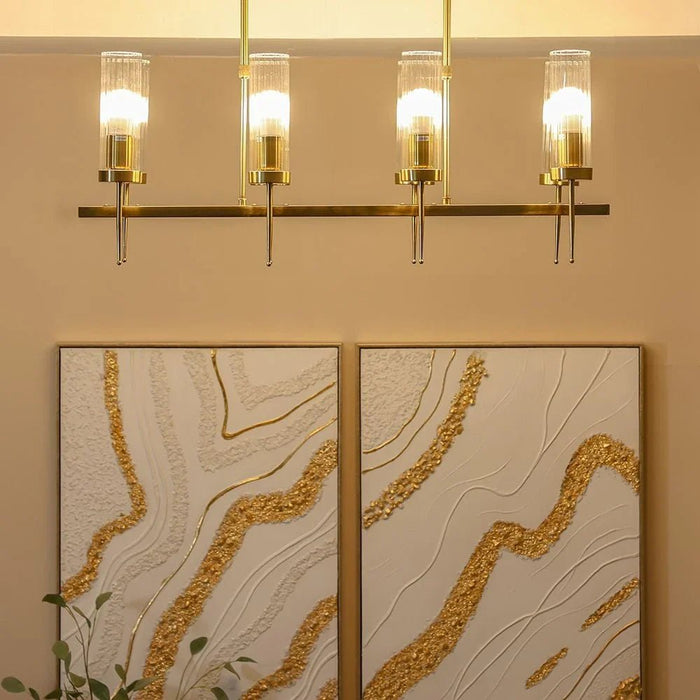 Viviana Chandelier - Metal Plated+Glass - Copper - L93xH53 E27