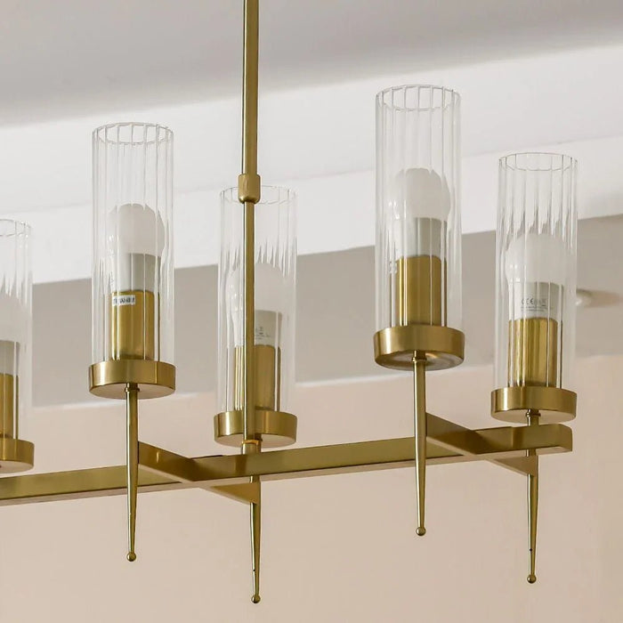 Viviana Chandelier - Metal Plated+Glass - Copper - L93xH53 E27