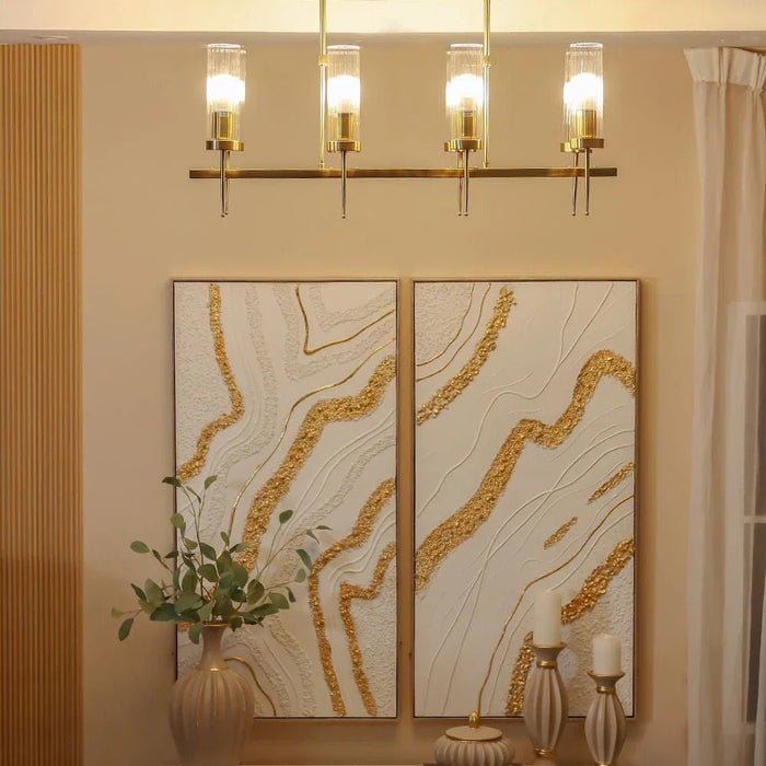 Viviana Chandelier - Metal Plated+Glass - Copper - L93xH53 E27