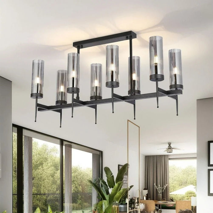 Viviana Chandelier - Metal Plated+Glass -Black - L93xH53