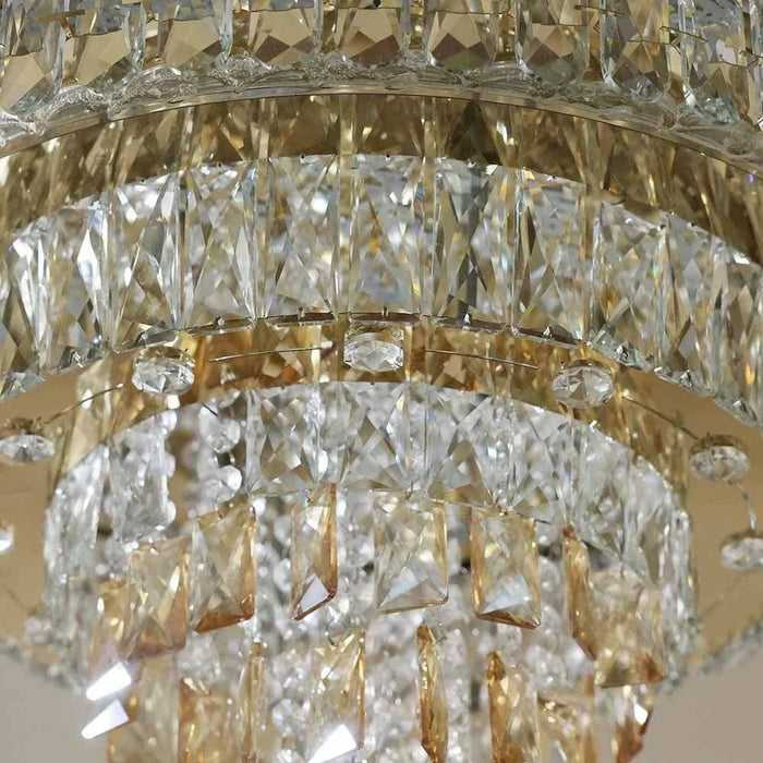 Talim LED Flushmount-Stainless Steel+Crystal+Acrylic-60x60 cm