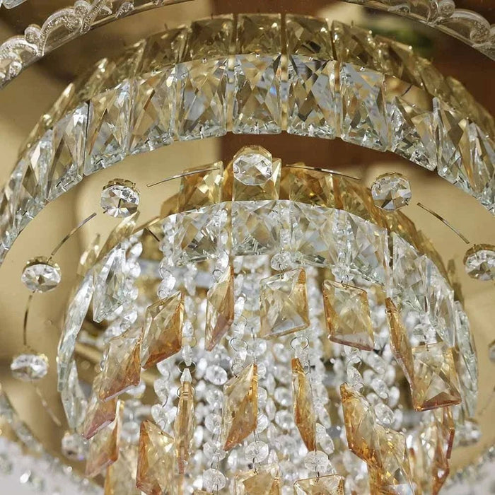 Talim LED Flushmount-Stainless Steel+Crystal+Acrylic-60x60 cm