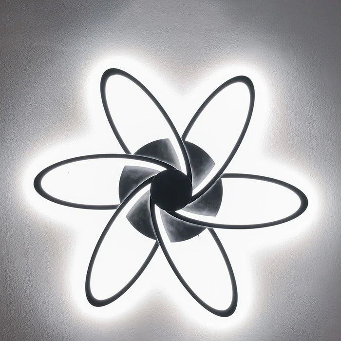 Ayrum LED Flushmount - Iron+Acrylic -  Black - 71 cm