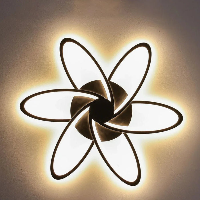 Ayrum LED Flushmount - Iron+Acrylic -  Black - 71 cm