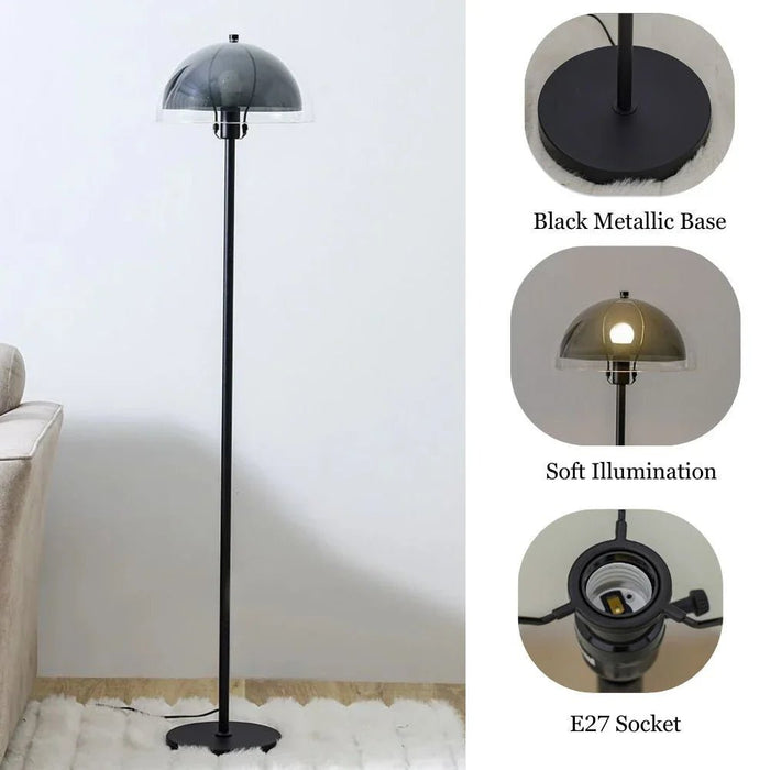 Hampton Metal Floor Lamp - Black - 35xH150