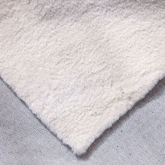 Plain Plush Solid Soft Fur Rugs 80X150 Pearl White
