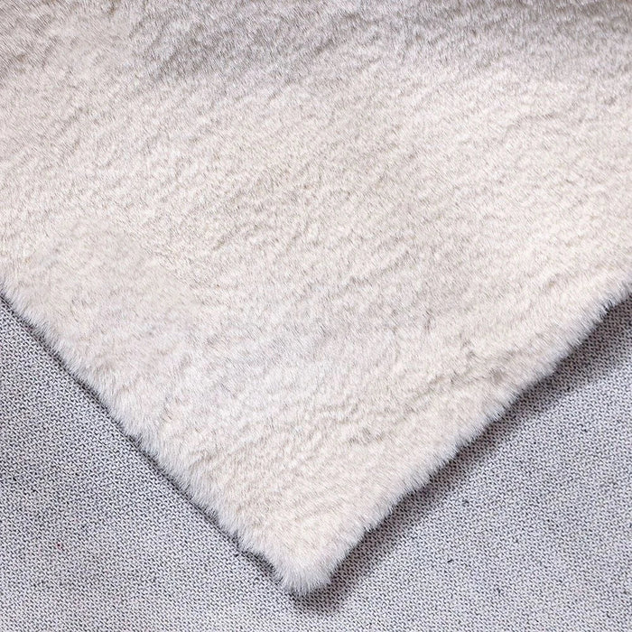 Plain Plush Solid Soft Fur Rugs 160x230 Peal White
