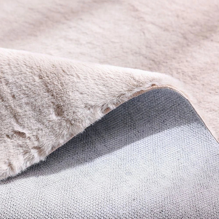 Plain Plush Solid Soft Fur Rugs 120X180 Cream