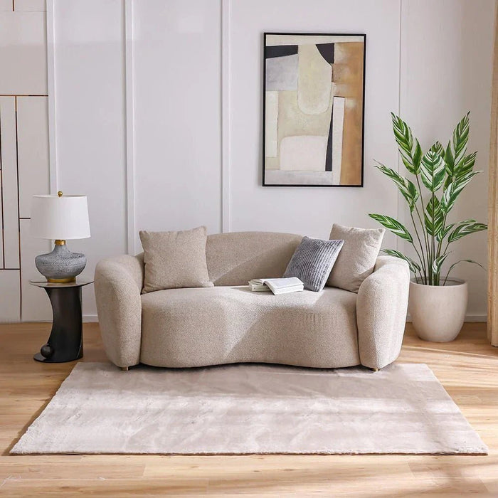 Plain Plush Solid Soft Fur Rugs 120X180 Cream